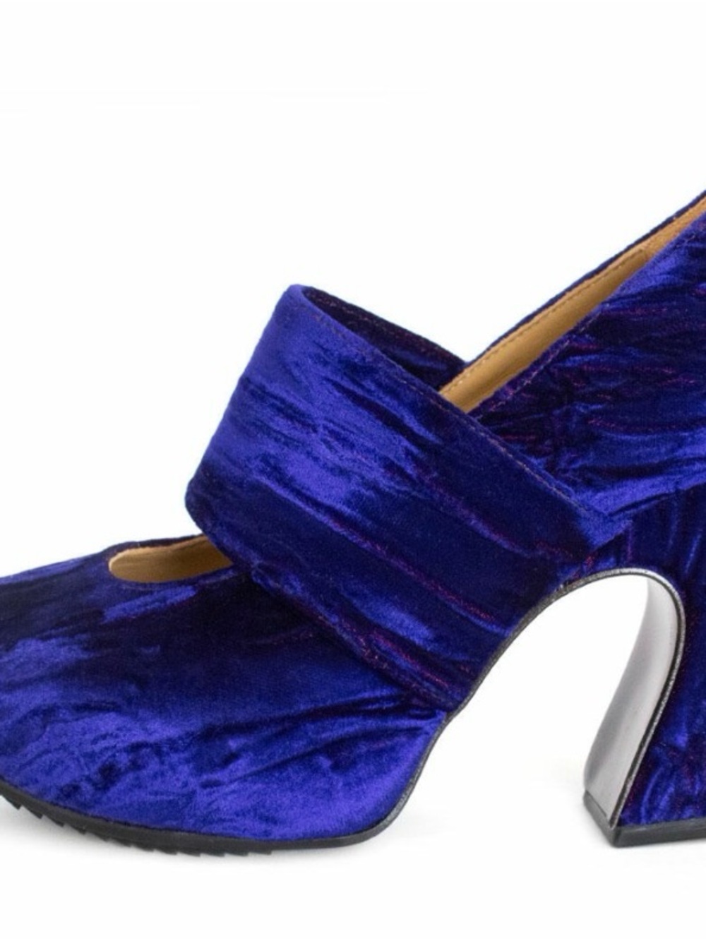 John Fluevog Blue Velvet Joy Ride Heels sz7 - Picture 2 of 11